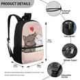 thumbnail image 5 of HUIACONG Loving Cats Backpack for Middle School Girls Large Capacity Breathable Padded Straps for Boys Girls Elementary High School Daily Use, 5 of 6