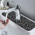 thumbnail image 7 of Sikiie Black White Leaves Splash Guard for Sink Faucet-1 PC Super Absorbent Fast Drying Mat Sink Gadgets-Splash Guard for Kitchen, Sink Mat, 7 of 7