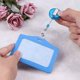 thumbnail image 2 of 8pcs Transverse Style PU Leather ID Badge Holder Pass Pouch Case with Retractable Pull Clip for School Office Company, 2 of 5
