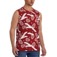 thumbnail image 2 of Uemuo Christmas Holiday Pinecone Pattern Men's Sleeveless T-Shirt,Muscle Athletic Tank Top, Moisture-wicking Quick-dry Breathable Classic Tee Top for Gym Run Outdoor Sports-Small, 2 of 8
