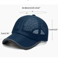 thumbnail image 3 of Voska Lightweight Mesh Baseball Hat Unisex Fishing Sun Hat Breathable Polyester Cotton Outdoor Cap Dark Gray, 3 of 3