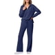 thumbnail image 3 of Conjuntos de Dos Piezas para Mujer, Moda de Otoño 2025, Pantalones Anchos, Conjunto de Estar por Casa, para Viajes y Vacaciones. Azul Oscuro S, 3 of 9