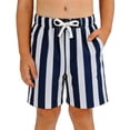 thumbnail image 2 of Bmisegm Boys' Athletic Shorts Two Tone Print Active Bottoms Casual Sportswear Lightweight Bottoms Summer Athletic Shorts for Boys Navy 11-12 Years, 2 of 4