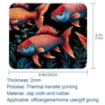 thumbnail image 5 of Fish Printed Square Desk Mat Gaming Mouse Pad with Non-Slip Rubber Bottom - 8.3x9.8 Inch Office and Gaming Mouse Pad, 5 of 6