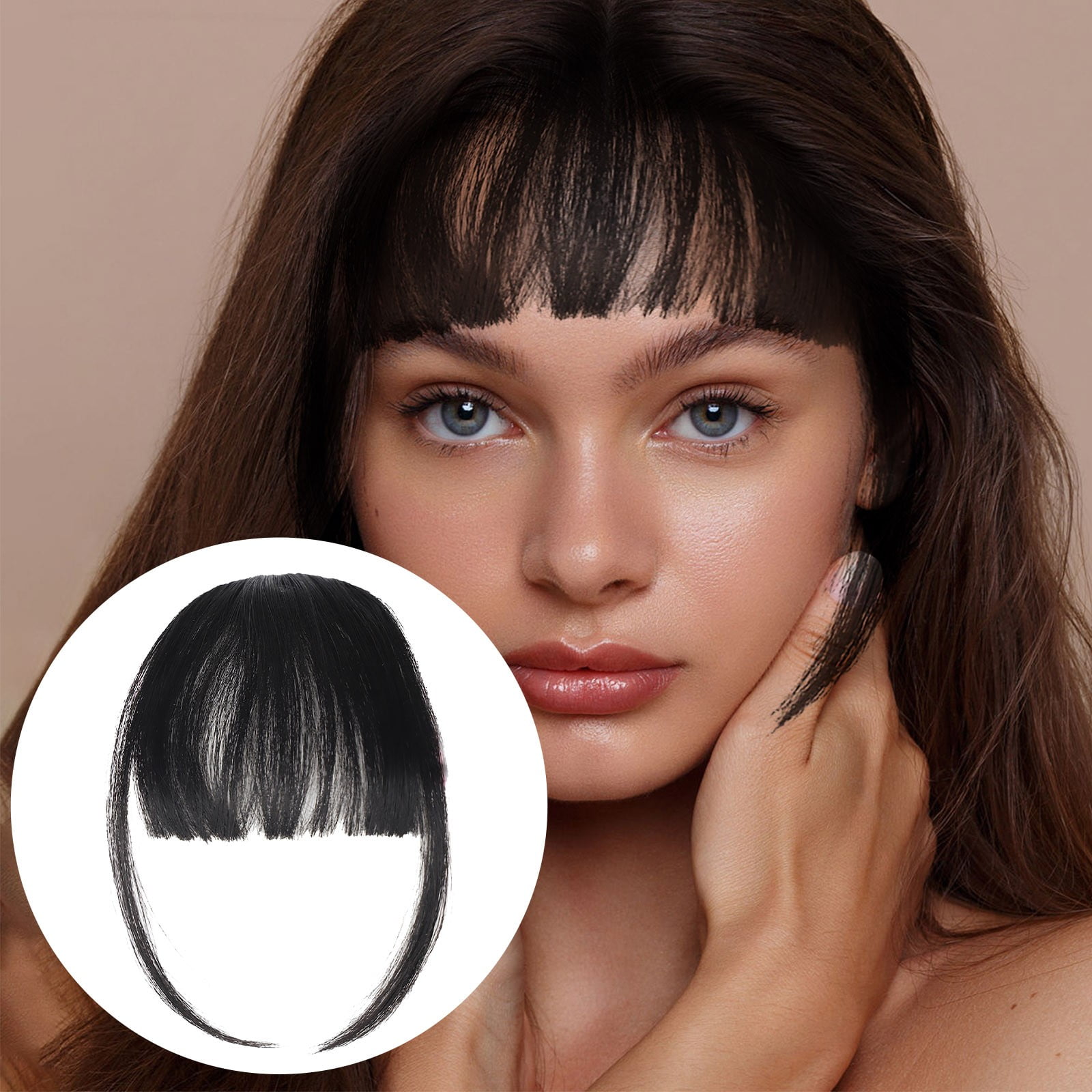 Human Hair Bangs Hair Clip In Bangs Real Human Hair Wispy Bangs Fringe