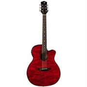 Luna Gypsy Quilt Ash Trans Red w/ Preamp