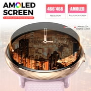 EIGIIS S61 1.43 AMOLED 260mAh Battery Smart Watches for Women Men with Answer/Make Calls 100+ Sports Modes Activity Tracker for iOS Android, 1pc, Pink