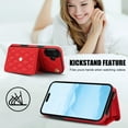thumbnail image 3 of For Iphone 16 Crossbody Rhombic Horizontal Wallet Leather Phone Case(Red),iPhone 12, 3 of 7