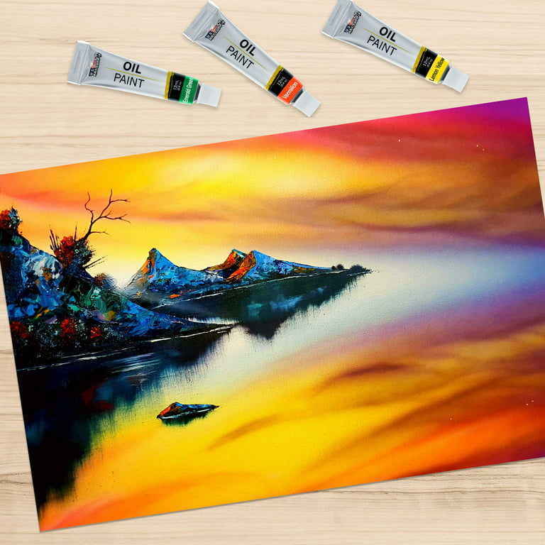LIWEN 12 Colors Acrylic Paints Set 12ml Tubes Draw Craft Painting on Canvas  Pigment 