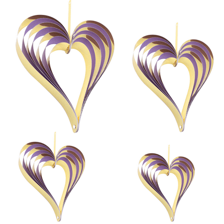 

Justhard 4pcs Window Pendant Paper Heart Shape Decoration Ornament DIY Hanging Pendant with Buckle No.04