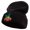 Black, variant on Christmas Ring Bell Icon Embroidered Big Size Acrylic Long Beanie - Navy XL-3XL