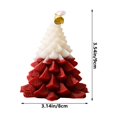 thumbnail image 3 of Mecorevxz Christmas Decorations Christmas Tree Shaped Candles Christmas Tree Shaped Taper Candlesticks Decorative Xmas Wax Scented Candles Gift for Xmas Eve Winter Kwanzaa Decor(Red), 3 of 7
