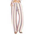 thumbnail image 2 of Beach Pants for Women 2026 Spring Summer Floral Print Elastic Waist Wide Leg Loose Linen Baggy Pants with Pockets, 2 of 6