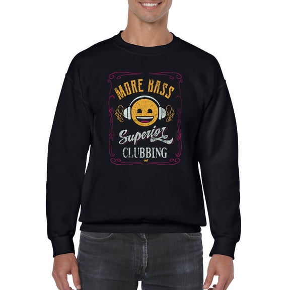 More Bass - Superior Clubbing Retro Emoji DJ Men's Sweatshirt