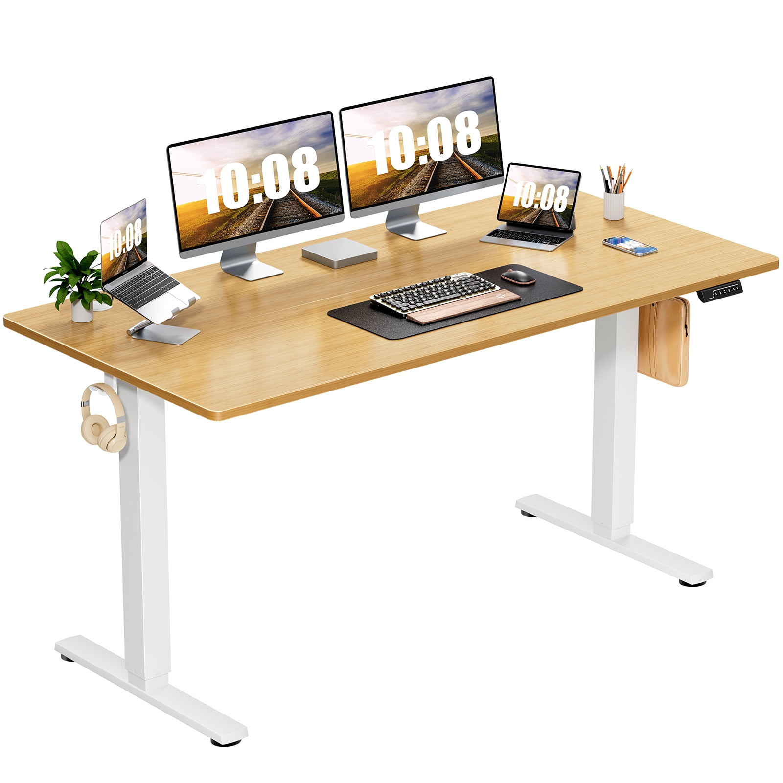 Yoyomax Electric Standing Desk, Height Adjustable Desk, 63 x 24 Inches