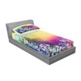 thumbnail image 2 of Ambesonne Floral Fitted Sheet & Pillow Sham Set, Spring Flowers Ivy Art, Twinxl, Purple Yellow Multicolor, 2 of 2