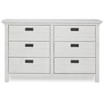 thumbnail image 2 of Evolur Waverly 6 Drawer Double Dresser, Weathered White, 2 of 5