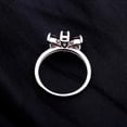 thumbnail image 5 of Natural Garnet Flower Ring, 925 Sterling Silver Ring, 5 of 8