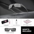 thumbnail image 3 of Oakley OO9014 Gascan Rectangle Shaped Polarized Sunglasses for Men - Includes Official Eyewear Kit - Matte Black Frame with Black Iridium Lens, 3 of 6