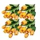thumbnail image 1 of Injueey 4X Flores artificiales Simulación 9 Cabezas Ramo Boda falsa Imitación de tulipanes Centros de Arreglo para el hogar Decoración Decoración Naranja amarillo, 1 of 6
