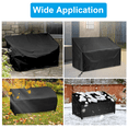 thumbnail image 5 of Outdoor Loveseat Cover Waterproof 53x26x35 inch, 2-Seater Bench Furniture Heavy Duty Outdoor Patio Sofa Loveseat Couch Cover Windproof DustProof All Weather Protection, Black, 5 of 8