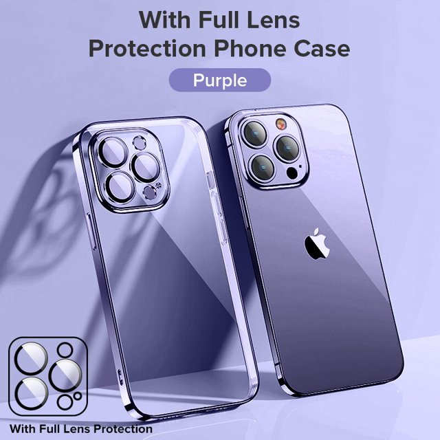 Joyroom Plating Case para iPhone 14 13 12 Pro Max Full Lens Cover a prueba de golpes Soft TPU phone Case Cover para iPhone 14 Pro Max Case Tan Jianjun unisex