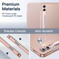 thumbnail image 3 of JETech Case for Samsung Galaxy Tab S9 FE+ / S9 FE Plus 12.4-Inch, Slim Translucent Back Tri-Fold Stand Protective Tablet Cover, Support S Pen Charging, Auto Wake/Sleep (Rose Gold), 3 of 7