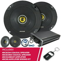 New Kicker 46CSC54 5-1/4" Speaker w/ 46CSC654 Speakers & 46CXA3604T Amp & Amp Kit