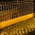 thumbnail image 4 of Dazzle Bright Christmas 360 LED Net Lights, 12FT x 5 FT Connectable Waterproof String Lights Clear Wire with 8 Modes, Christmas Decorations for Indoor Outdoor Xmas Party Yard Garden Decor (Warm White, 4 of 5
