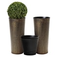 thumbnail image 1 of Worth 2 Pack 25" Metal Planter with Inside Pot for Indoors or Outdoors, Bronze, 1 of 11