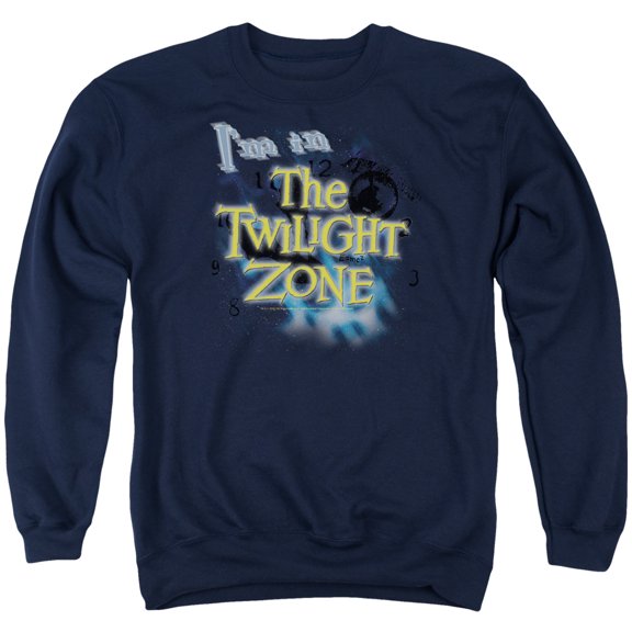 Twilight Zone I'M In The Twilight Zone Adult Crewneck Sweatshirt Navy