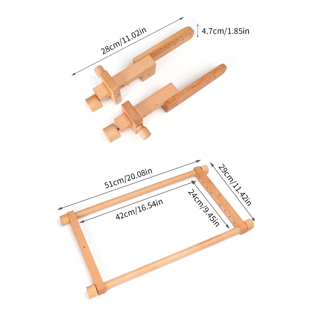 Professional Embroidery Frame Holder Adjustable Wooden Embroidery Hoop Stand For Beginner Stitching Needlework Craft