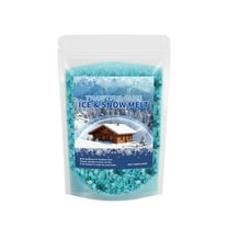 Thawtful Blue Ice & Snow Melt, Rock Salt, Driveway & Sidewalk Salt for Ice, Blue Granular Rock Salt, Resealable Zip Bag