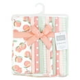 thumbnail image 2 of Hudson Baby Infant Girl Flannel Burp Cloth 12pk, Sweet Peach, One Size, 2 of 3