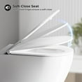 thumbnail image 4 of Wall Hung Toilet, Comfort Height One-Piece Toilet with Soft Closing Seat, Ultra-Thin Cover, Space-Saving Tankless Design, Ideal for Contemporary Bathrooms, White (Full Flat Toilet Seat), 4 of 7