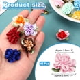thumbnail image 6 of Uxcell 1 Inch Ribbon Flowers Bows for Crafts Mini Satin Roses Flowers for Wedding Home Decor Dark Pink 40 Pack, 6 of 6