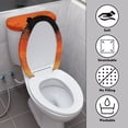 thumbnail image 3 of HELLHERO Elastic Edge Toilet Seat Lid Cover Set & Reusable Soft Adjustable with 2 Pcs Set Toilet Lid Dust Cover Set, Valentine's Day Gifts, 3 of 8