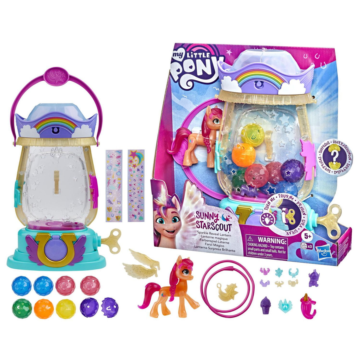 My Little Pony: A New Generation, Lanterne magique Sunny Starscout, jouet lumineux avec 25 pièces, surprises à découvrir pour enfants
