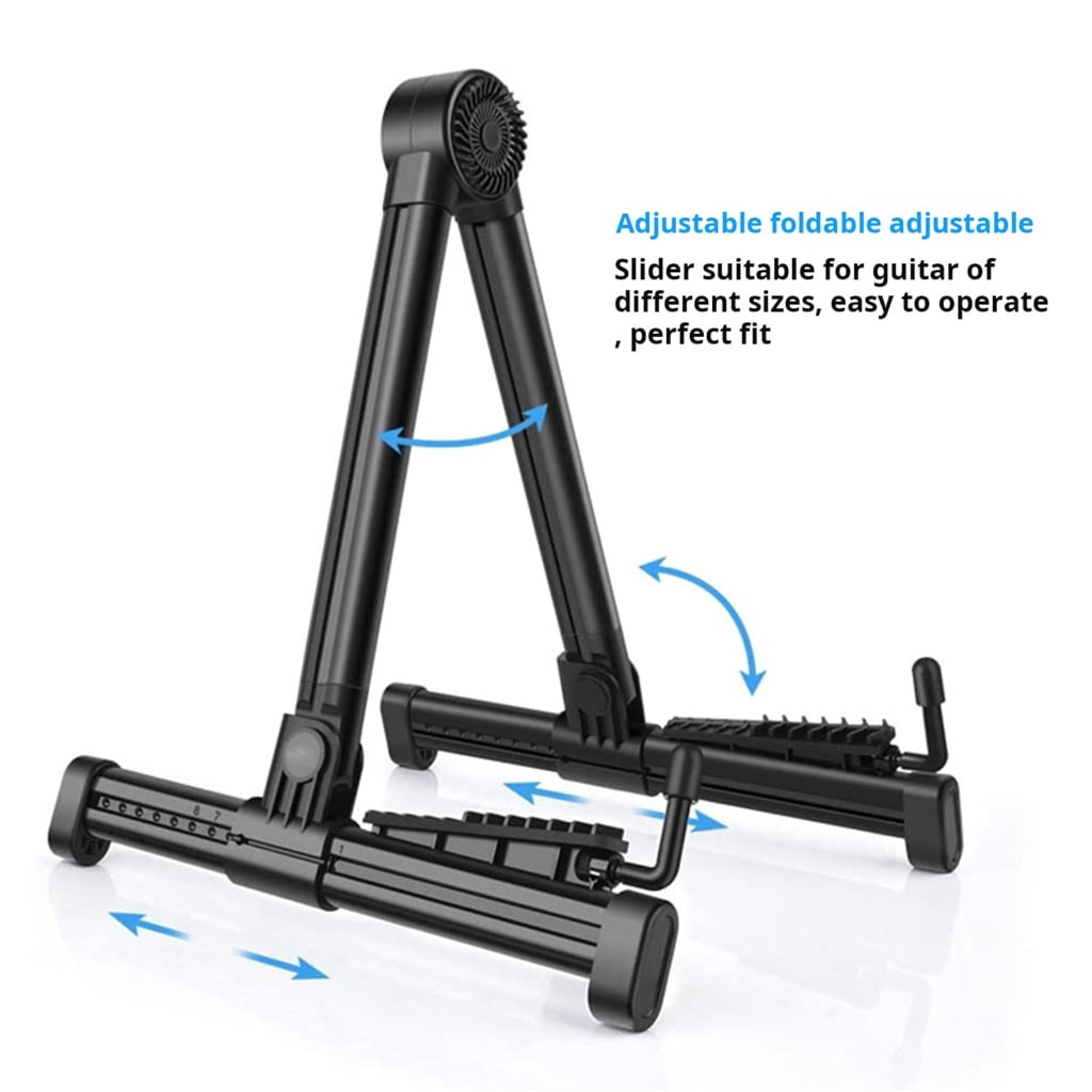 Adjustable Acoustic Guitar Stand Folding Musical Instrument Stand for Guitar, Violins and Ukuleles Easy to Carry