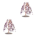 thumbnail image 4 of Decodeary Exquisite Tree Decoration - Good Wishes And Meaningful Home Or Office Ornament Safe Tree Desktop Purple 2Set, 4 of 6