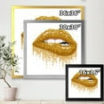 thumbnail image 4 of Designart 'Girl Lips With Glitter Gold Sparkles' Modern Framed Art Print, 4 of 4