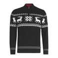 thumbnail image 6 of Chaps Men’s and Big Men’s Holiday Fair Isle Quarter Zip Sweater, Sizes S-2XL, 6 of 7