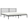thumbnail image 3 of vidaXL Metal Bed Frame with Headboard Black 193x203 cm, 3 of 5