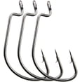 thumbnail image 7 of 50pcs Wide High Carbon Steel Offset Worm Hooks Offset Wide Gap Strong Sharp Soft Bait Jig Fish Hooks For Bass Fish Hook High Carbon Steel Fishing Hook #1 5/0 (1/0), 7 of 7