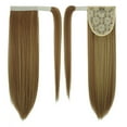 thumbnail image 2 of Youloveit Clip On Ponytail Hair Extensions for Women Wrap Around Thick Straight Hairpiece, Soft Straight Pony Tail Hair Synthetic Hairpiece, 160g Brown/Light Auburn(28" Ash Blonde), 2 of 7