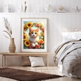 thumbnail image 6 of Diamond Art Kits for Adults - 5d Orange Kitten Floral Frame Sunny Diamond Painting for Adults, Diamond Art for Adults Beginners, Diamond Painting Kits for Adults for Home Wall Decor, 6 of 7