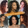 thumbnail image 5 of Aorsher Deep Wave Braiding Hair Pre Stretched 20 Inch Synthetic Ocean Wave Crochet Hair for Women Goddess Curly Braiding Hair Extensions Ombre E, 5 of 6
