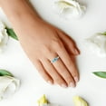 thumbnail image 4 of Natural Blue Paraiba Apatite Three Stone Ring, 4 of 11