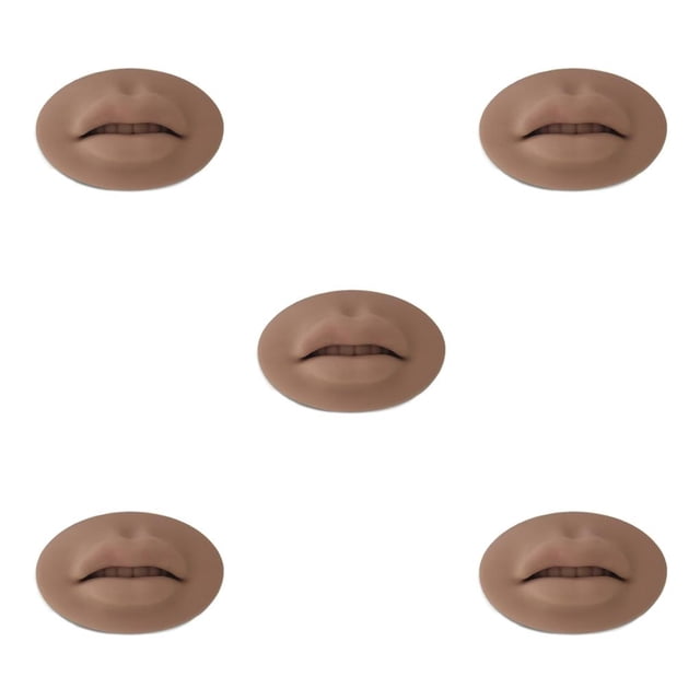 Riwesomey Maquillaje permanente 3D, práctica de silicona, labio de boca humana para principiantes, piel Artificial portátil, escuela, aprendizaje, Type2 NO2 Riwesomey CBP295124