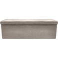 thumbnail image 7 of Sorbus Collapsible/Foldable Faux Suede Storage Bench Chest/Ottoman with Cover- Beige, 7 of 7